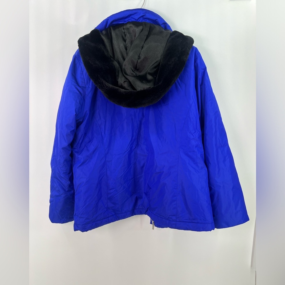 FERA Platinum Royal Blue Women's Snow Ski Jacket Faux Fur Hood 10 Ten Medium - Picture 4 of 10